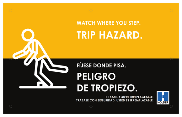 Watch Your Step. Trip Hazard.
