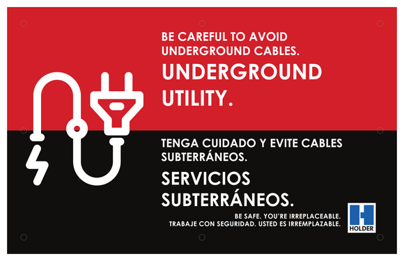Be Careful To Avoid Underground Cables. Underground Utility.