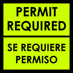 Permit Required - Decal This should be paired and ordered with "Hole - Decal"
