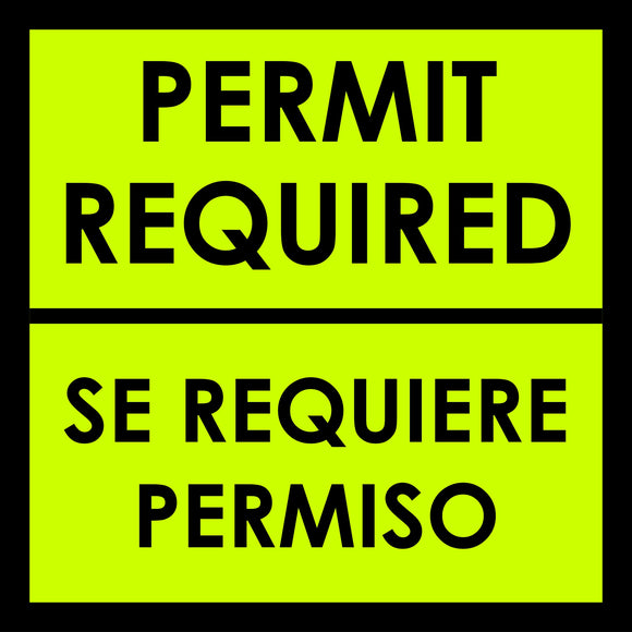 Permit Required - Decal This should be paired and ordered with 
