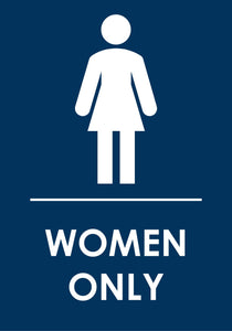 Restroom - Women Only Decal